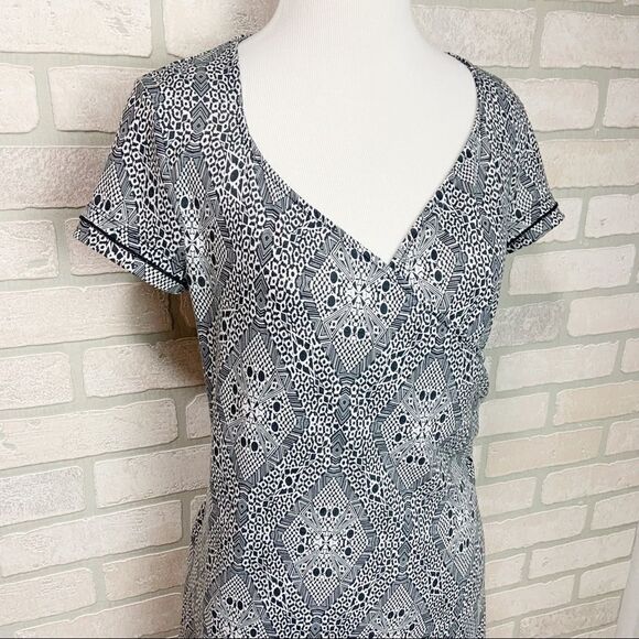 Prana Faux Wrap Jersey Knit Dress Sz S C2 - Picture 2 of 8